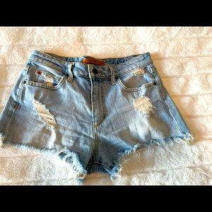 JOE’S Distressed Shorts, Cut Off Style, Raw Hem, HI-Rise